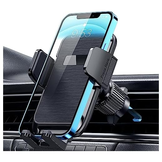 Qifutan Phone Mount for Car Vent [Upgraded Clip] Cell Phone Holder Car Hands Free Cradle in Vehicle Car Phone Holder Mount Fit for Smartphone, iPhone, Cell Phone Automobile Cradles Universal