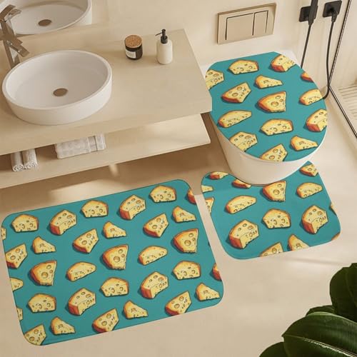 Accesorios de decoración para baño completo con cortina de ducha y tapetes 7