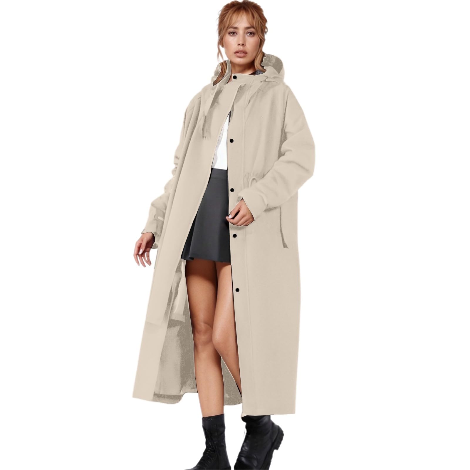 Regenjacke Damen Wetterfester Fahrrad Poncho Mehrzweck Regenjacke Outdoor Mit Kapuze Atmungsaktive 3in1 Regencape Regenjacke Wasserdicht Für Wandern Radfahren