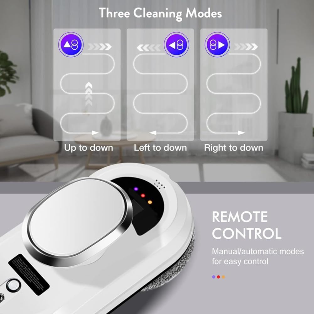 Robot per La Pulizia delle Finestre Intelligente con, Pulitore Elettrico per La Casa, con Spina EU.