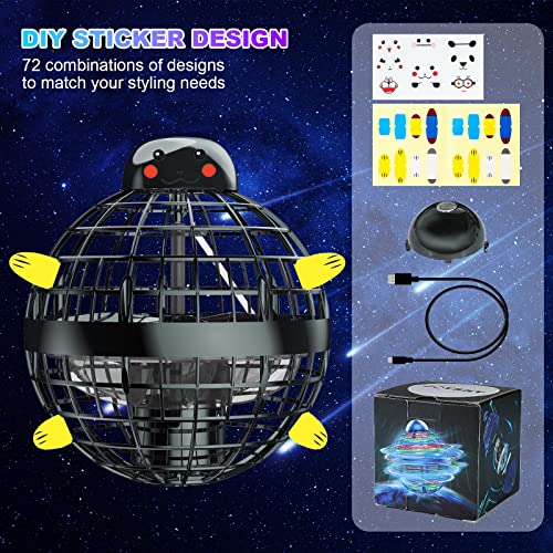 Joysky Fliegender Ball Magic Flying Ball Hover Ball Fliegender Spinner Spielzeug für Kinder Erwachsene, RGB LED-Licht 360° Rotieren UFO Mini Drohne, Indoor Outdoor Flying Orb 2021 Upgraded (Schwarz) - Image 8