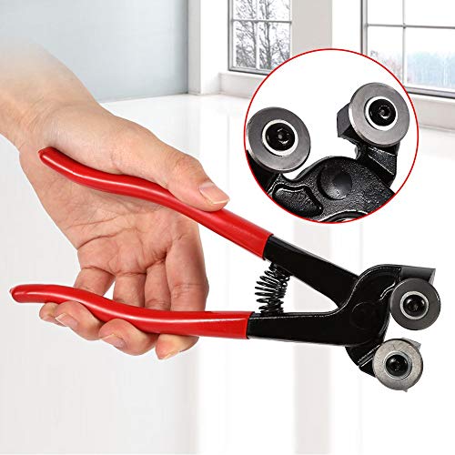 200mm Glass Mosaic Cut Nipper, Heavy-Duty Ceramic Tile Wheel Cutter Pliers Tool, Red - Image 3