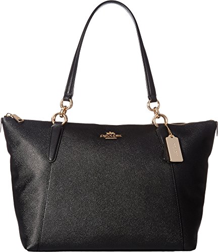 COACH Crossgrain Ava Tote Im/Black One Size