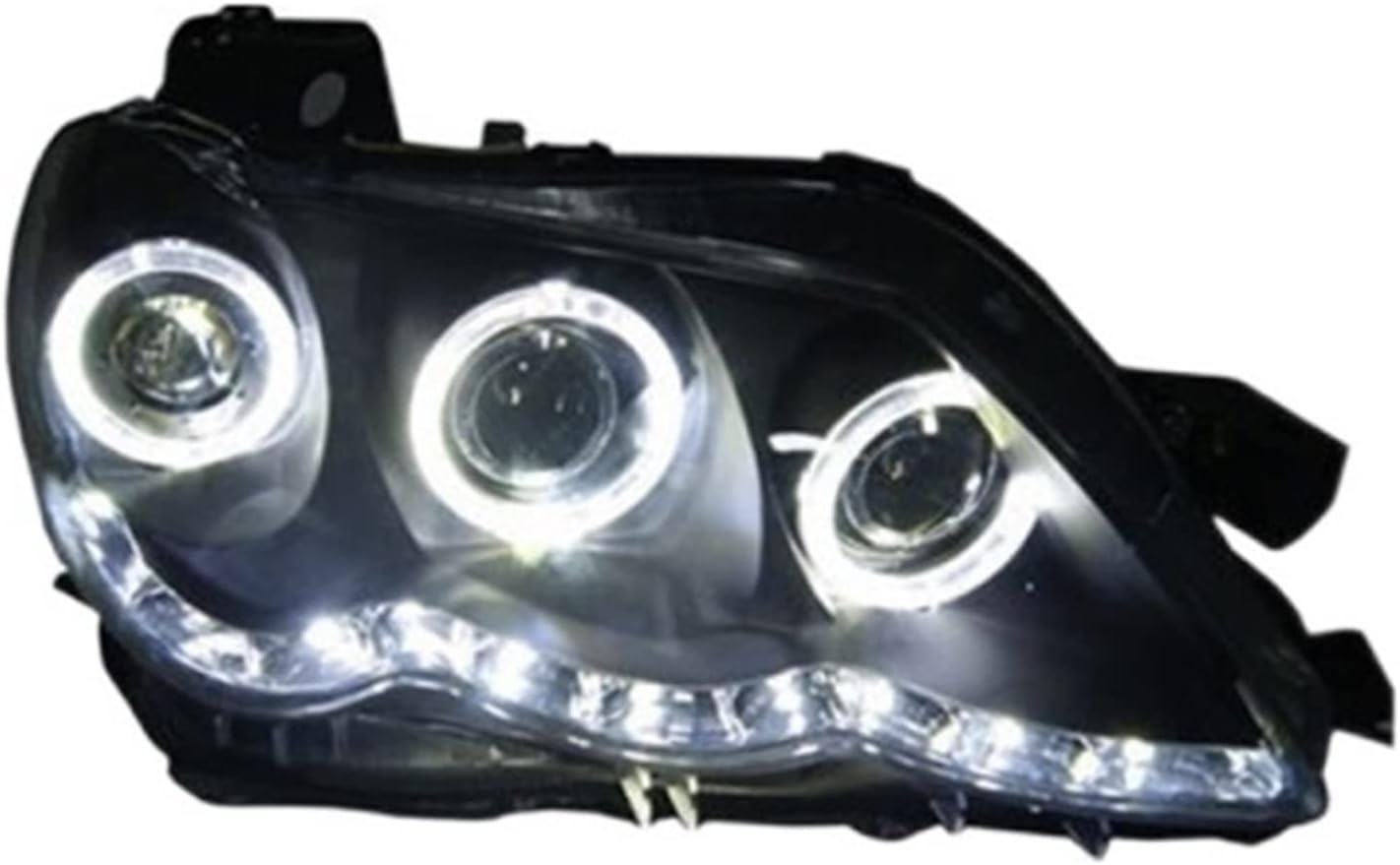 Car Styling Compatible With Toyota Mark X Headlights 2004-2009 Reiz LED Headlight DRL Hid Head Lamp Angel Eye Bi Xenon Beam Accessories(Headlight No Bulb)