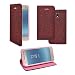 Produktbild Kompatibel mit Samsung Galaxy J5 2017 Case Dunkelrot Design Kunstleder Buch Flip Tasche Case Hülle