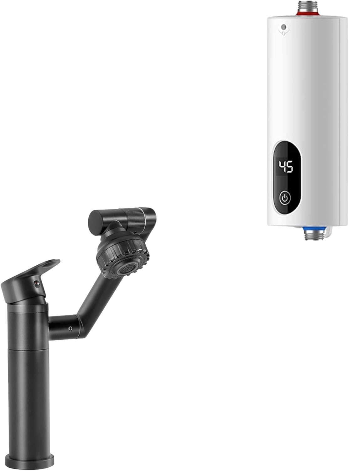 MHX 5500W 220V Instant Electric Tankless Water Heater and 360° Rotation