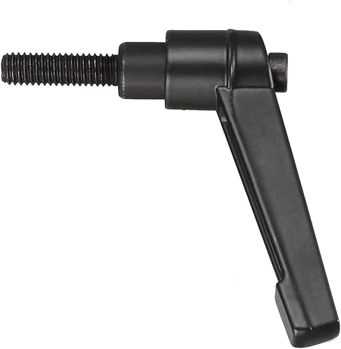 Miniatura 2 de uxcell M6 x 0.787 in Mango de palanca de sujeción ajustable Rosca Botón de trinquete macho roscado Perillas de bloqueo Tornillo giratorio Perno de