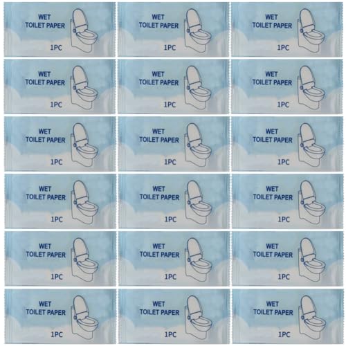50 piezas de papel higiénico húmedo de lujo envueltos individualmente para la piel; toallitas húmedas desechables para el cuidado personal de adultos; toallitas de limpieza de viaje para piel sensible