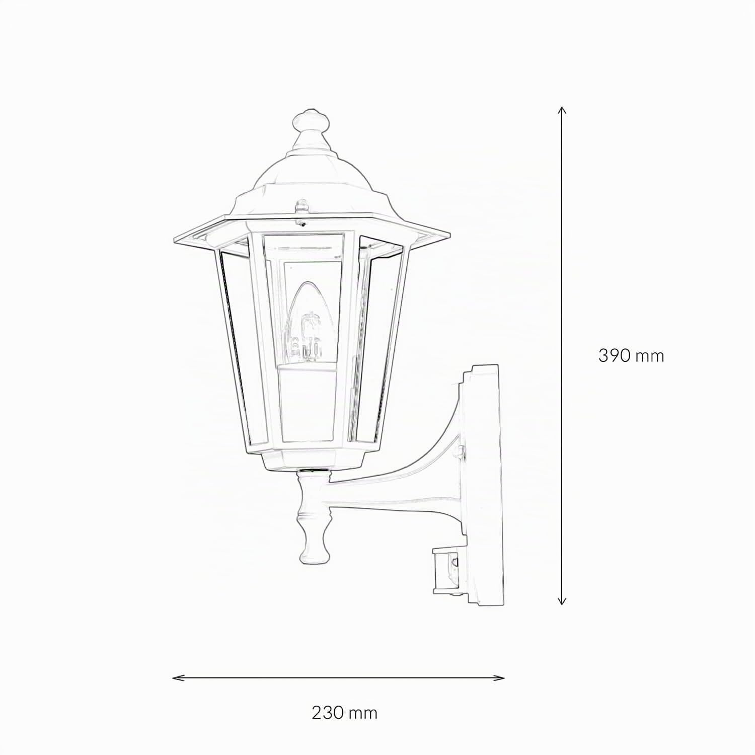 Licht-Erlebnisse Lampione da giardino Paris con sensore di movimento stile rustico retrò classico in bronzo anticato ideale per giardino, cortile e vialetto