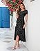 BeryLove Women Sequin Formal Party Dress Flutter Short Sleeve Wedding Guest Dresses Cocktail Long Evening Dress BLS007 Black XL