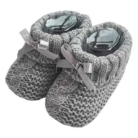 Nursery Time Knitted Baby Booties with Bow Cover