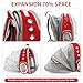 PETSWEET Cat Backpack Carrier, Back Expandable Pet Backpack with Bubble Window, Airline Approved Pet Travel Bag for Small/Medium Cats & Puppies, Hiking, Camping, Outdoor Use (Red)