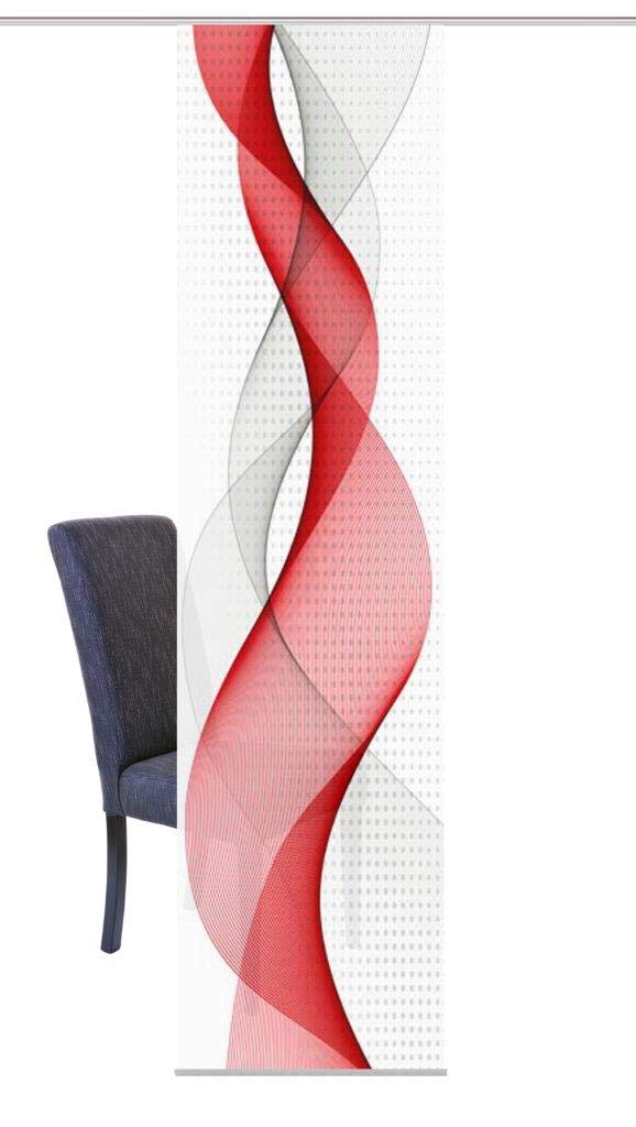 Home Fashion OPALIA 3er-Set Schiebegardinen – Je 245 X 60 Cm, Inkl. Zubehör, Farbe Wählbar (z.B. Rot)