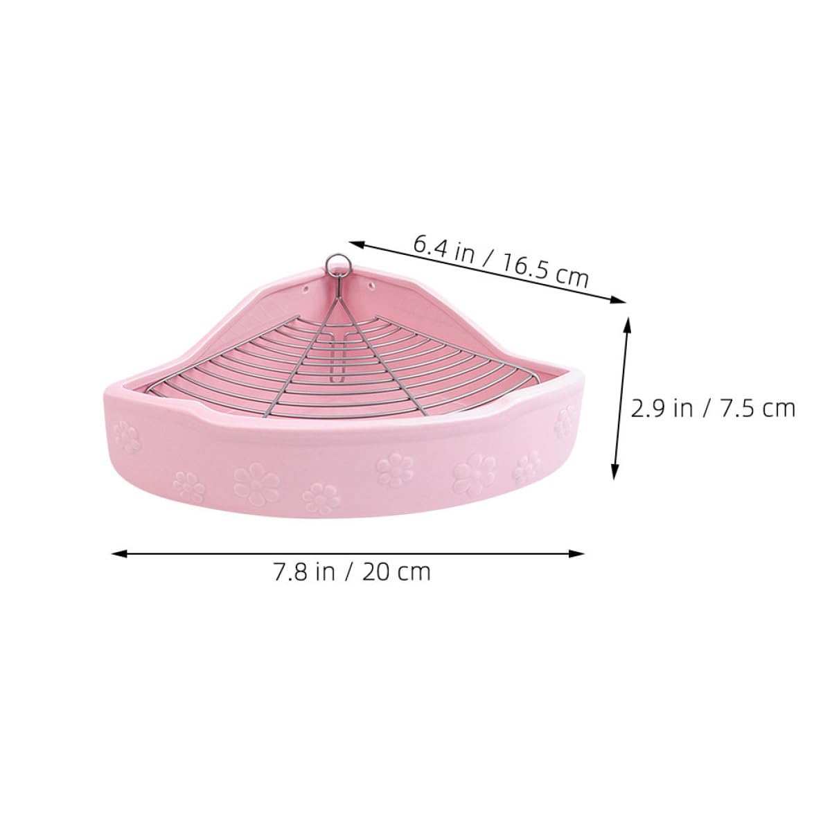 Yardwe Keramik Haustier-Toilette Für Kaninchen Und Meerschweinchen 7.87X6.50X2.95 Zoll Anti-Biss Und Anti-Überkippen Kleintier Reinigungstoilette Leicht Zu Reinigen