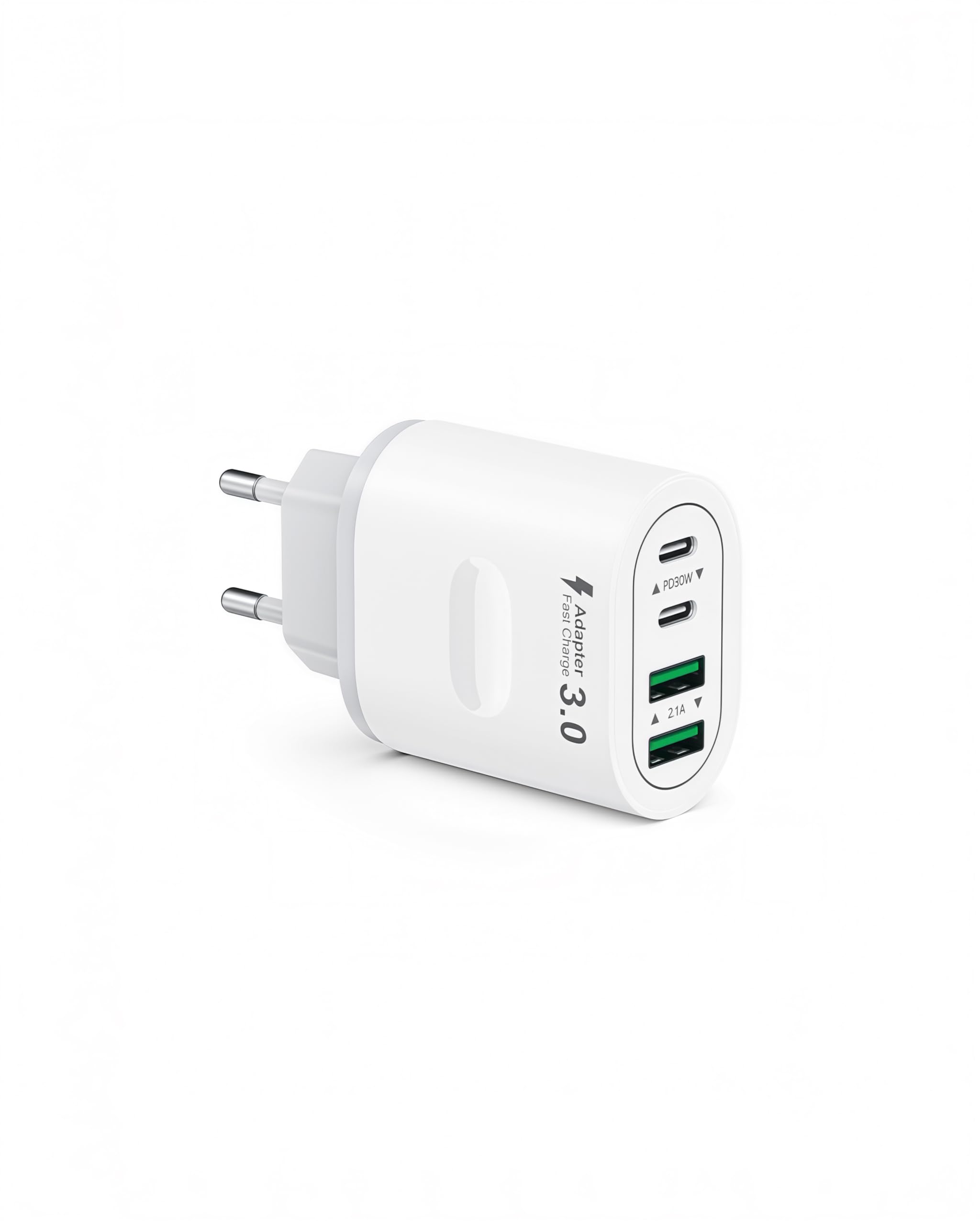 USB C Ladegerät, 4-Ports Mehrfachstecker 60W USB C Power Adapter USB Stecker PD 3.0 Schnellladegerät Netzteil USB Schnellladestecker für iPhone 16 15 14 13 12 11 Pro Max, iPad, Samsung,Handys