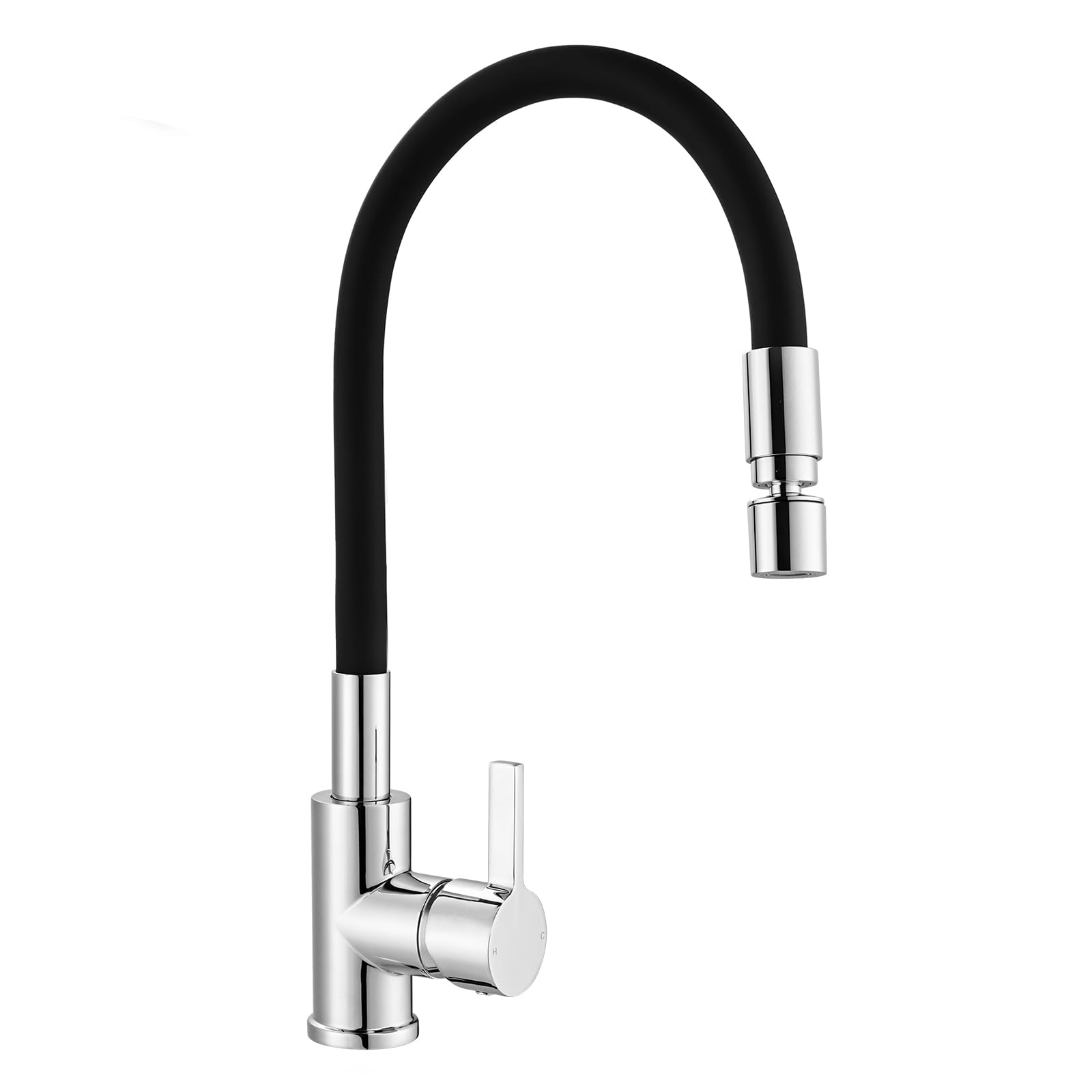 Grifo de cocina con caño flexible, grifo de cocina de alta presión, regulador de chorro con 2 chorros ajustables, grifo monomando mezclador giratorio 360°, grifo para fregadero de cocina