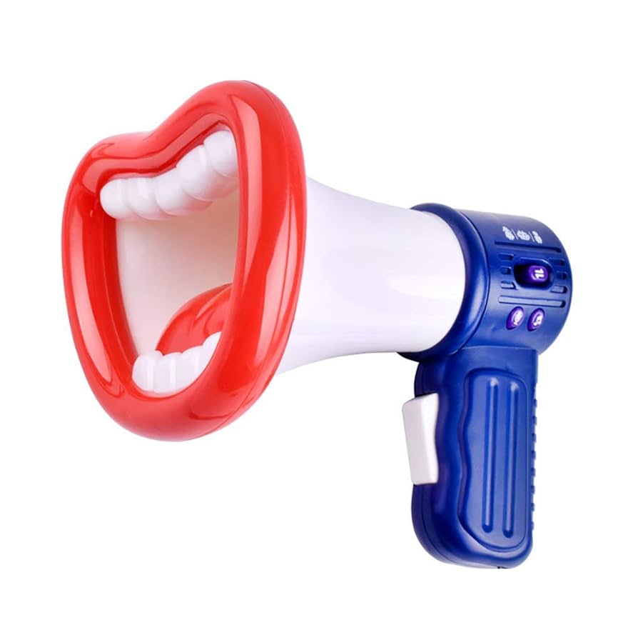 おもちゃ　コンパクトボイスチェンジャー 赤と黄色 　変声スピーカー おもちゃ コンパクトボイスチェンジャー 赤と黄色 変声