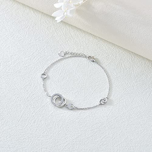 Image of VONALA Witches Knot /Compass /Dragonfly /Clover Bracelet Sterling Silver Adjustable Charm Bracelet Summer Beach Foot Chain Jewelry for Women Gifts