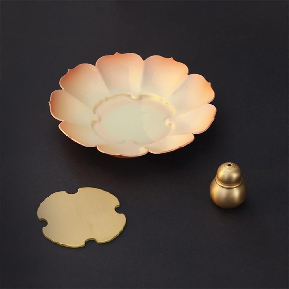 Stand Indoor Lotus Gourd Incense Holder for Sticks Copper Incense Burner Modern Gift Home Decor for Meditation