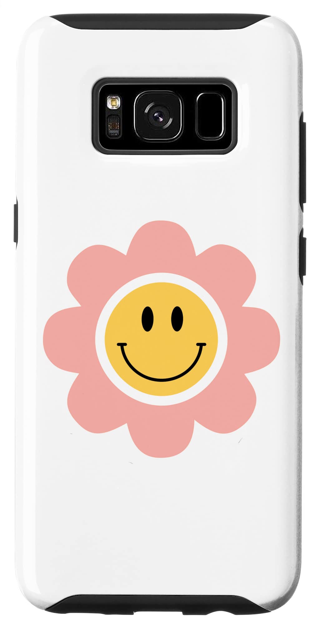 Galaxy S8 Yellow Smile Face Cute Daisy Groovy 70s Case