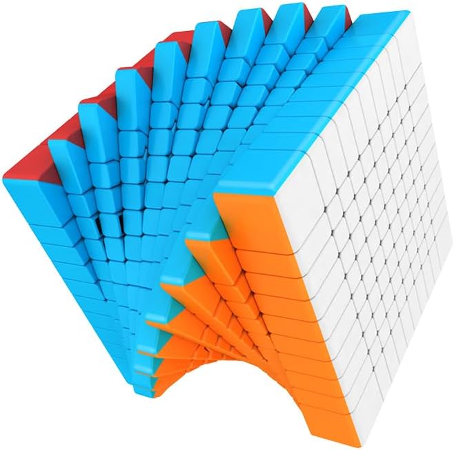 Miniatura 2 de Willking MoYu Meilong - Cubo de rompecabezas de velocidad de 10 x 10 pulgadas, cubos mágicos Moyu sin calcomanías, MEILONG de 10 x 10 x 10 pulgadas,