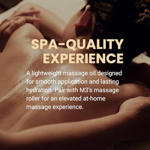 Image of Lymphatic Massage Oil & Roller Kit for Massage Therapy - Ylang Ylang & Ginger Lymphatic Drainage Oil & Massager for Circulation & Detox Support, Non-Greasy Formula & Easy to Use Roller (8 Fl Oz) by M3