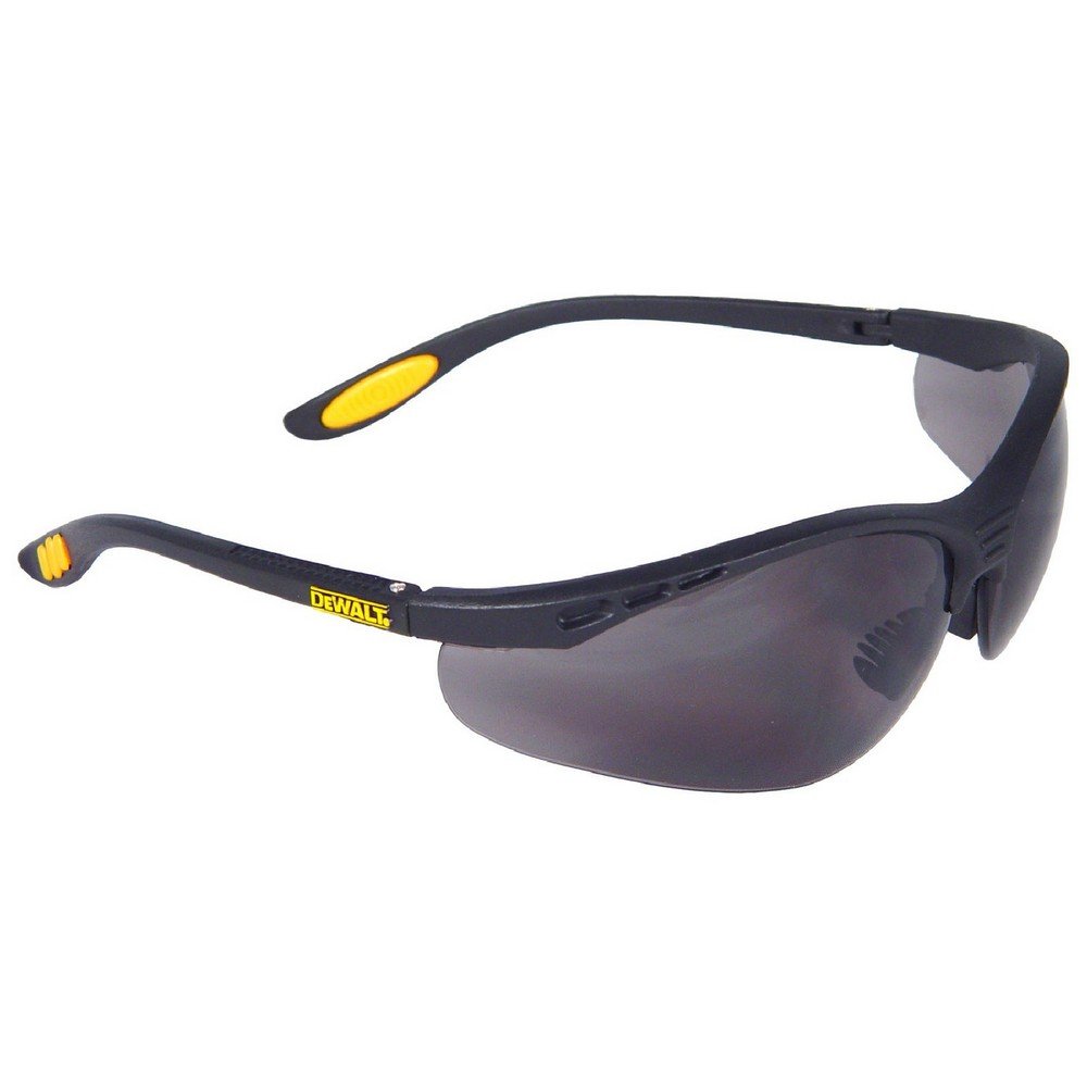 Reinforcer Smoke Ploycarbon Safety Glasses - Black/Smoke, One Size