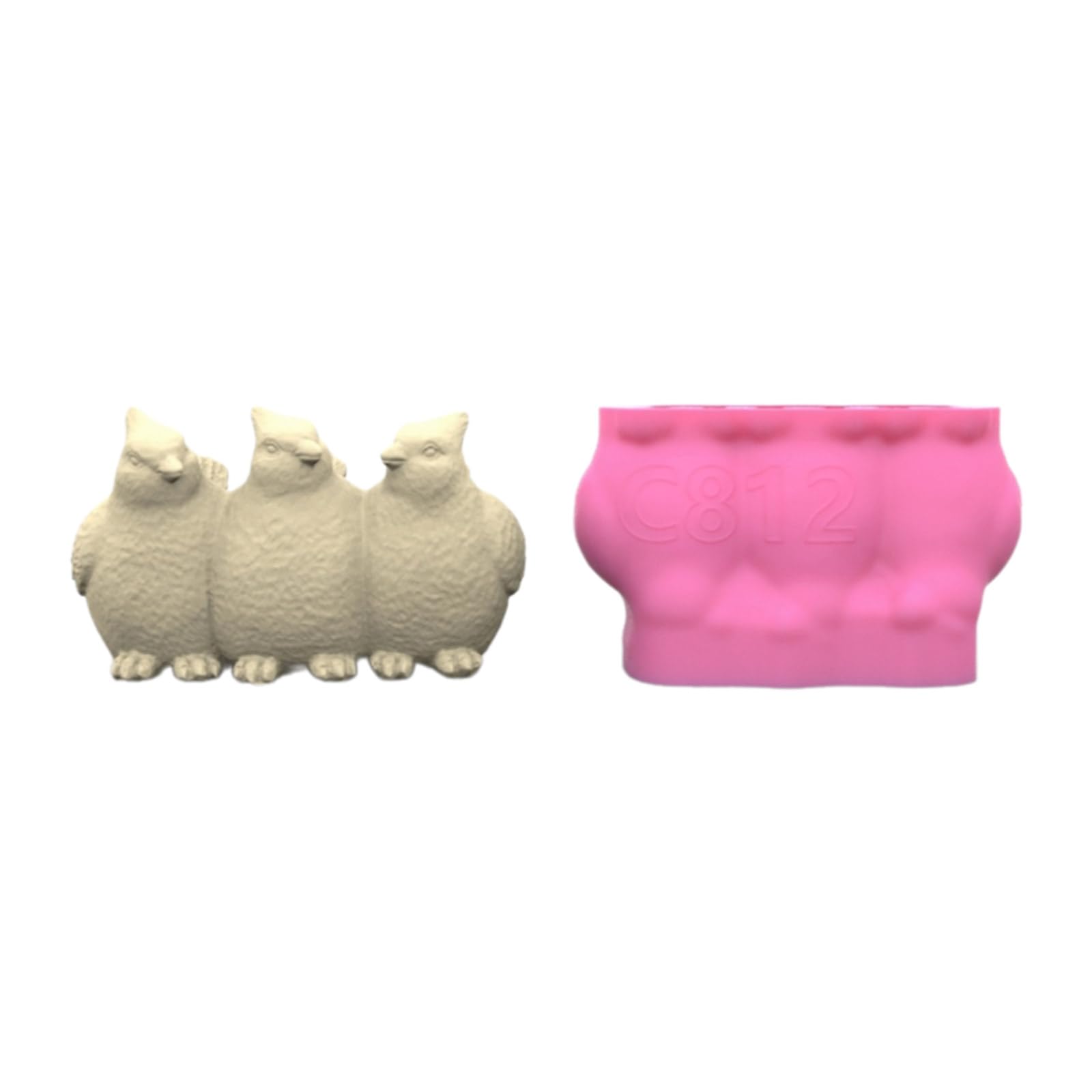 Moule silicone oiseaux pour fabriquer un pot de fleur de salon design