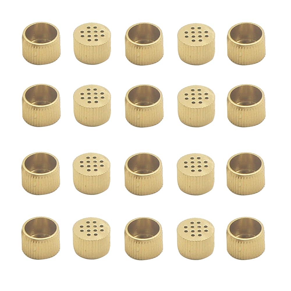 20pcs Hardware Mould Parts Brass Point Hole Core Box Vent, Height 6mm/ 0.24inch,Round Ventilation Granules Mould, Eyelet Ventilation Valve,Honeycomb Type Air Release Vent (Diameter 8mm/0.32inch)