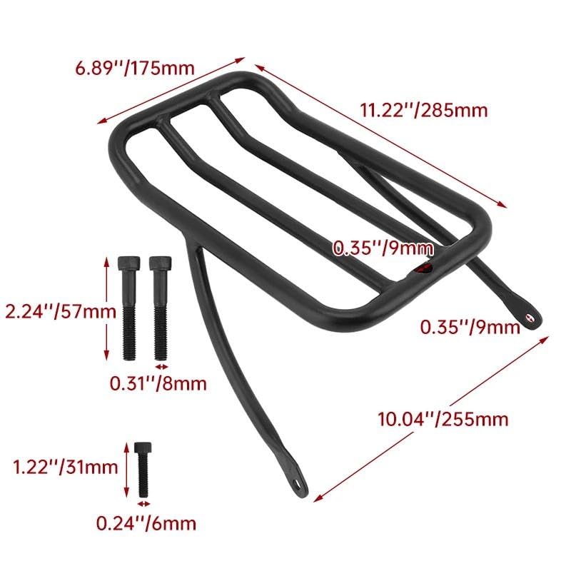 Gepäckträger Für Harley Sportster XL883/1200 - Hinteres Gepäckregal In Schwarz, Metallkonstruktion