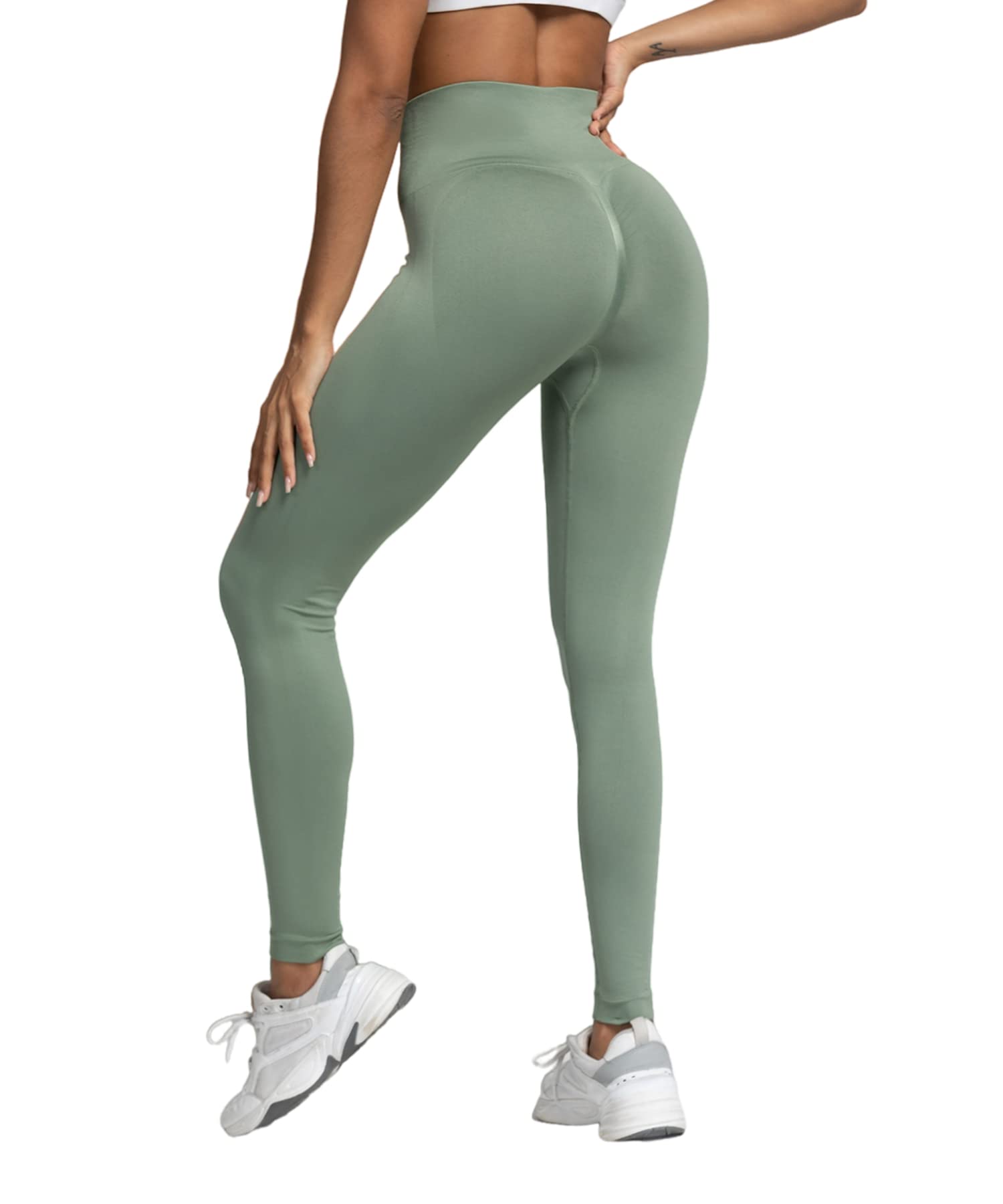Merlvida Leggins Sportivi Donna Vita Alta Leggings Push Up Pantaloni Palestra Controllo della Pancia Anticellulite Pantacollant Opaco Elastici Tuta Collant Abbigliamento Sportivo Donna Yoga Fitness