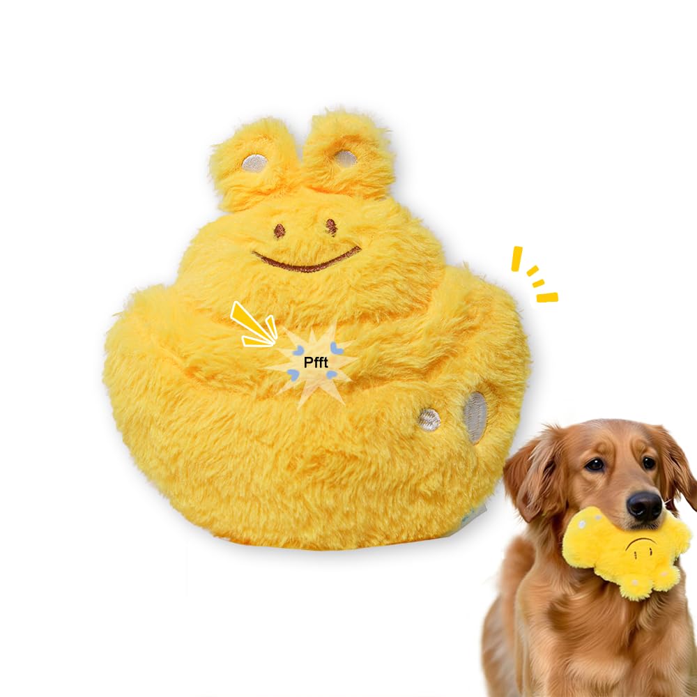 BowBabe Plush Rabbit Squeaky Dog Toy - Dishwasher Safe Interactive Chew Toy for Reducing Pet Anxiety & Boredom, Puppy to Large Breed Dogs