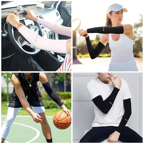 Lunaanda Armmanschette,6 Paare Armstulpen Sonnenschutz,Basketballärmel,Sonnenschutz Armlinge für Radfahren,für Radfahren, Fahren, Angeln,Reiten