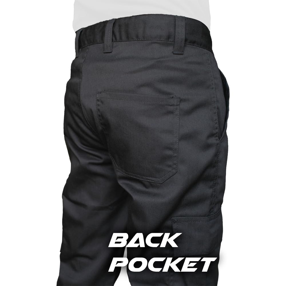 Men's Multi Pockets Cargo Combat Work Trousers Work Pants with Zip & Button — view 6