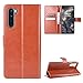 Produktbild Luckyandery Oneplus Nord Schutzhülle aus Leder, Oneplus Nord Flip Case mit Kartenhalter, Ständer, Folio Book Flip Cover mit integriertem Kartenhalter, passend für Oneplus Nord, Braun