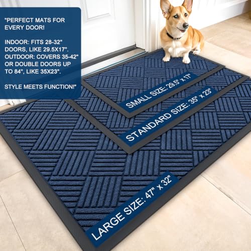 Image of OLANLY Front Door Mat Outside Entrance, Waterproof Heavy-Duty Doormat