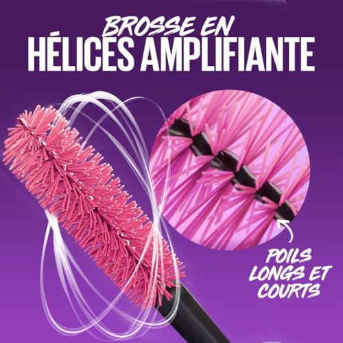 Maybelline New York - Mascara Effet Extension de Cils Extra Noir - Longueur & Volume - Tenue 24H - Falsies Surreal Meta Black - Noir - 10 ml