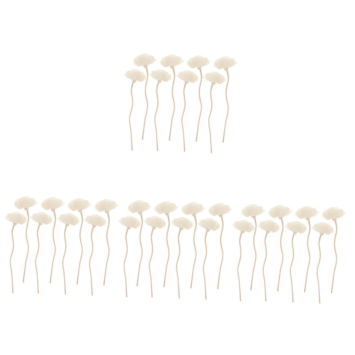 OUNONA 4 Sätze Aromatherapie-Rattan Für Zuhause Diffusorsticks Mit Blumen Rattanstöcke Rattanblumen Blumenduft Diffusor Duftstäbchen Für Ätherische Öle Weiß 8 Stück * 4