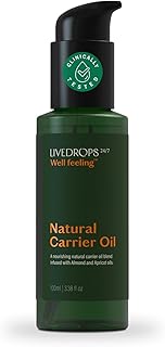 Livedrops 24/7 Unscented Carrier Oil for Essential Oils – Skin Safe, Vegan, Odorless, Fast Absorbing – Mix for Dilution, Massage, Hair & Face Care – Crafted in France – Clinically Tested