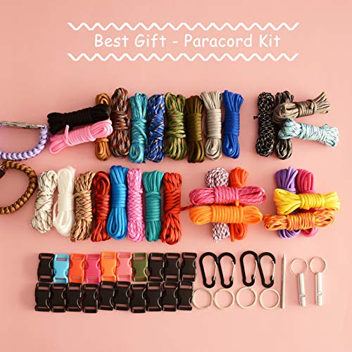 MONOBIN Paracord Combo Kits - 550 Type III Parachute Cord - Bracelet Crafting Kits, Survival Rope Making lanyards,Dog Collar,Bracelet - Image 3