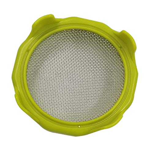 Sprouting lids, Plastic Sprout Lid with Stainless Steel Screen for Wide Mouth Mason Jars, Germination Kit Sprouter Sprout Maker with Stand Water Tray Grow Bean Sprouts, Broccoli Seeds, Alfalfa, Salad