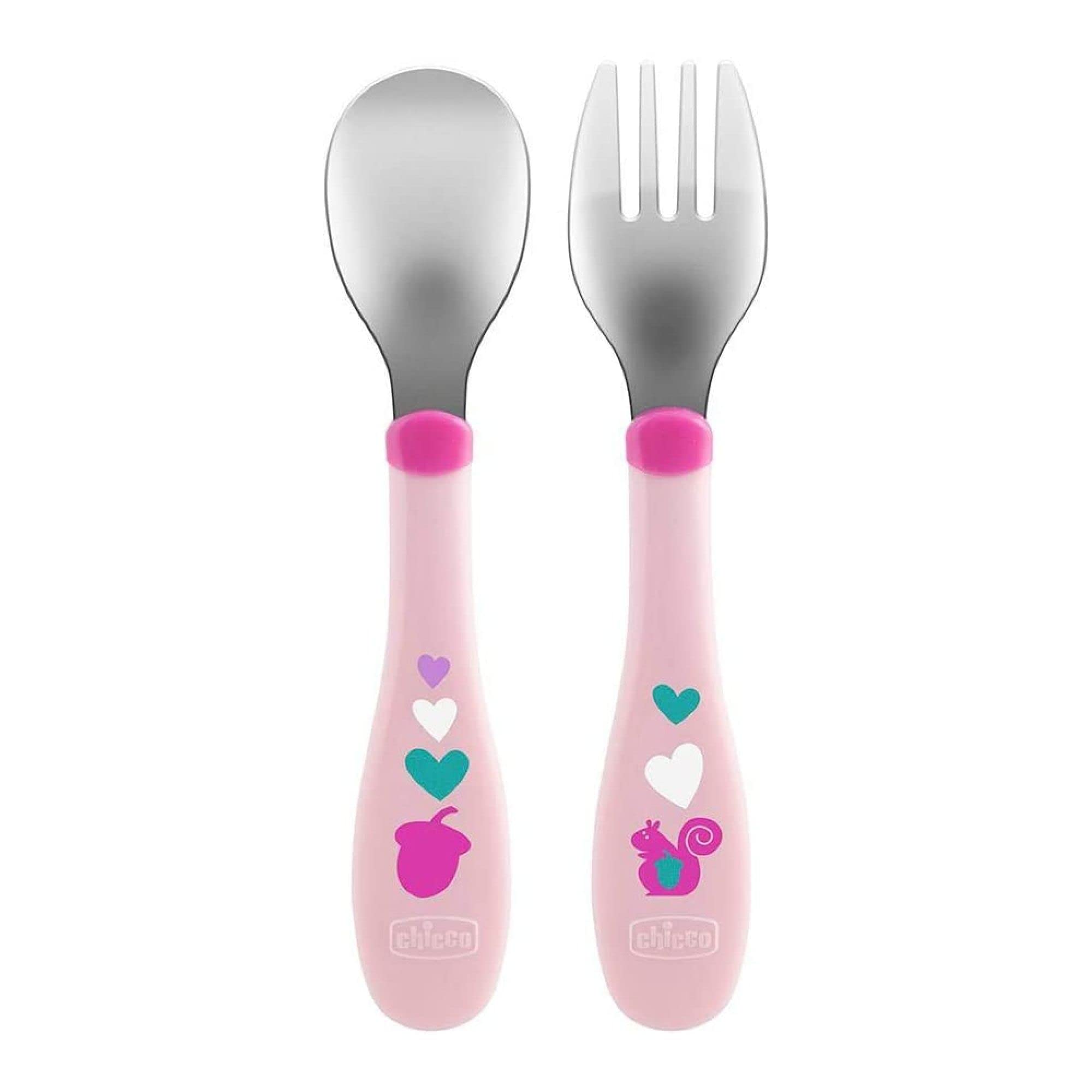 Chicco Metal Cutlery Girl Neutral, Assorted Colors-picture-19