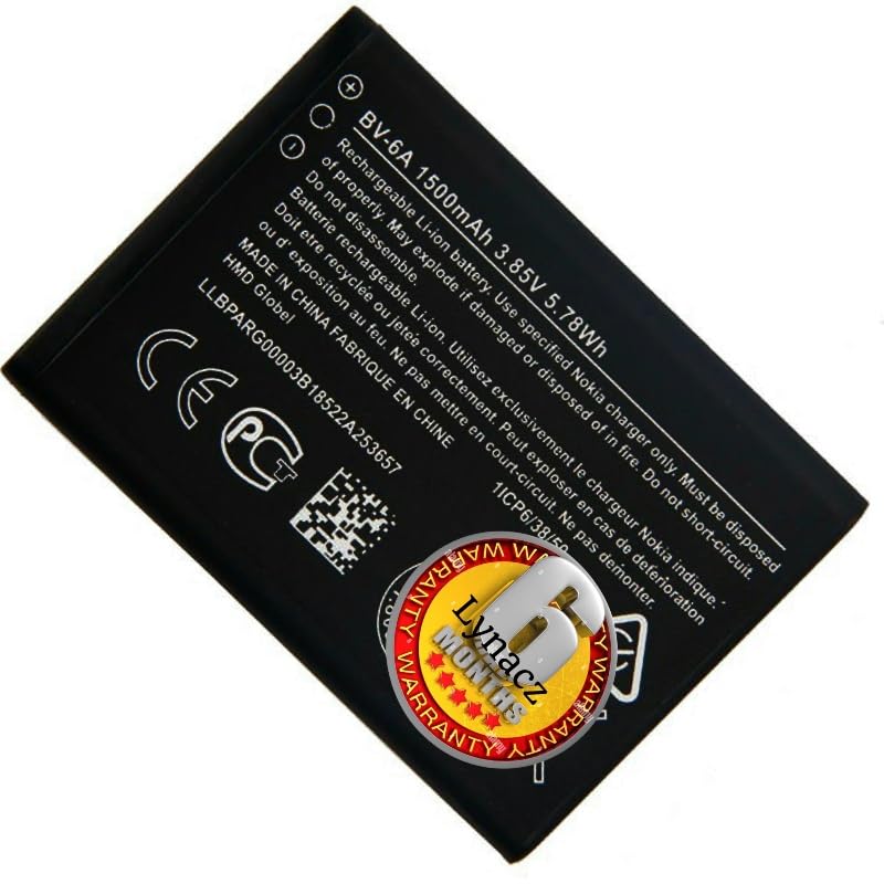 Image of Original BV-6A Battery Compatible with Nokia 272 8 4G 811 4G /Banana C5-3 36 525 26