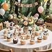 48 Woodland Cupcake Topper, Forest Animal Cupcake Toppers for Woodland Baby Shower Decorations, Neutral Forest Animals Gender Reveal Party Supplies