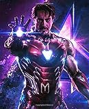 Notebook: Tony Stark Iron Man Cute Comic Drawing Photo Art Soft Glossy Wide Ruled Fantastic Journal...