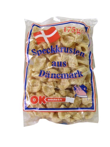 OK - Speckkrusten aus Dänemark - Chicharon / Tsitsaron / Chicharrón, 1er Pack ( 1 x 150 g)