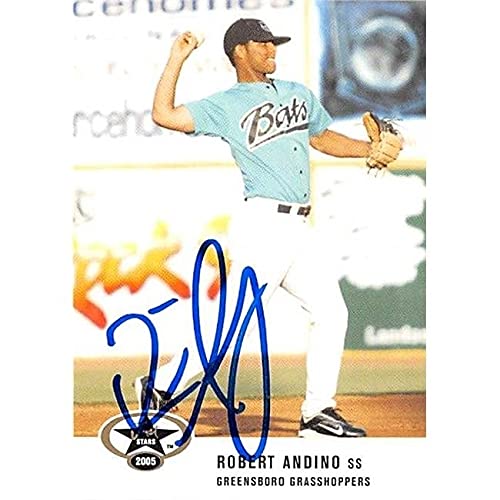 Autograph Warehouse 421031 Robert Andino Autographed Baseball Card Florida Marlins Greensboro Grasshoppers FT 2004 Just Minors No.2