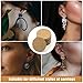 SAVITA 50 Pcs Earring Display Cards with 50 Pcs Self-Adhesive Bags, Mini Round Earring Holder Tags Kraft Paper Ear Cards for DIY Ear Studs Earring Jewelry Display Hanging (Brown)