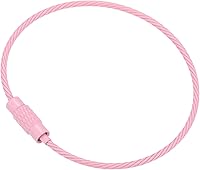 Vista 9 de PATIKIL Cable de llavero de alambre, lazo de llavero de acero titanio para senderismo al aire libre