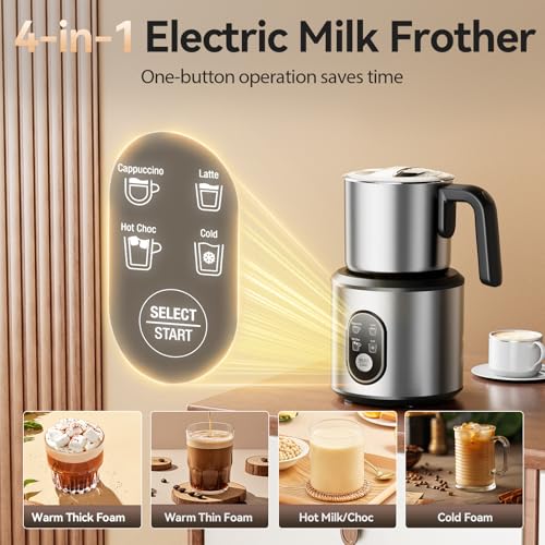 Milk Frother and Steamer with Heating Function - Additional View